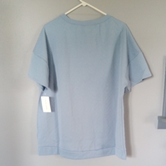 New York Laundry Sky Blue Short Sleeve Top Size XL - Picture 5 of 7